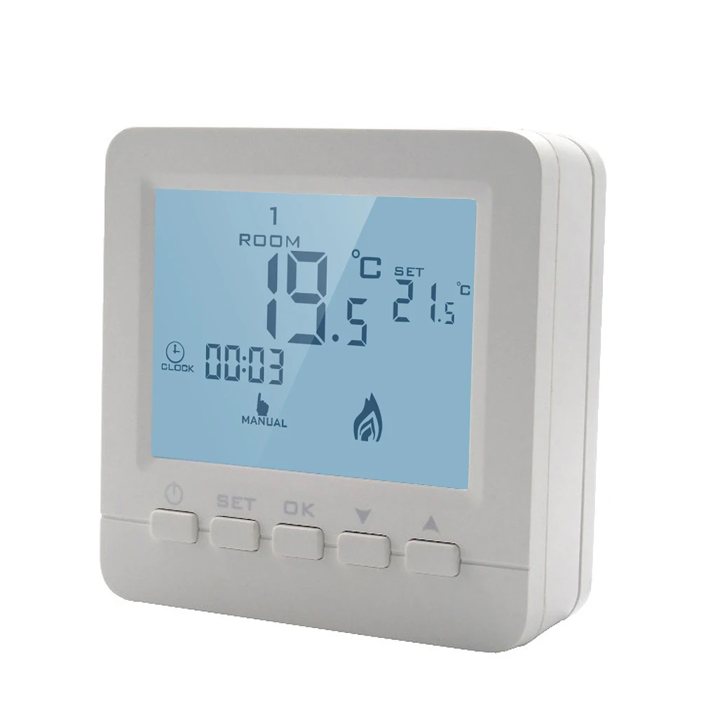 

Gas Boiler Water Heating Temperature Controller Programmable Thermostat Wall Mounted