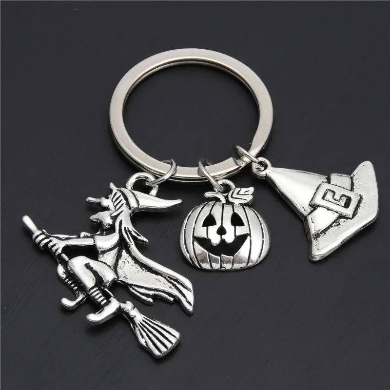 Buy 1pc Witch On Broomstick Halloween Key Chains Diy