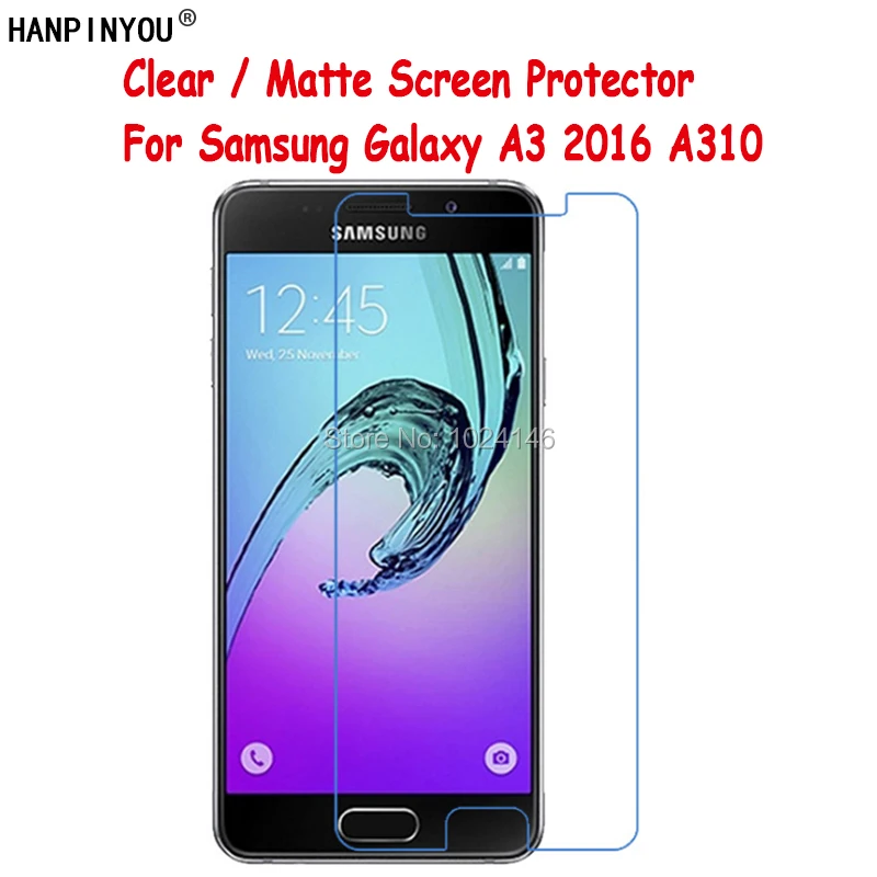 Защитная пленка для Samsung Galaxy A3 2016 прозрачная/Антибликовая матовая защитная A310 A3100