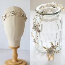 Dawer me, фарфоровая свадебная тиара с цветами, повязка на голову в стиле барокко, свадебный головной убор, аксессуары для волос, Женские Ювелирные изделия