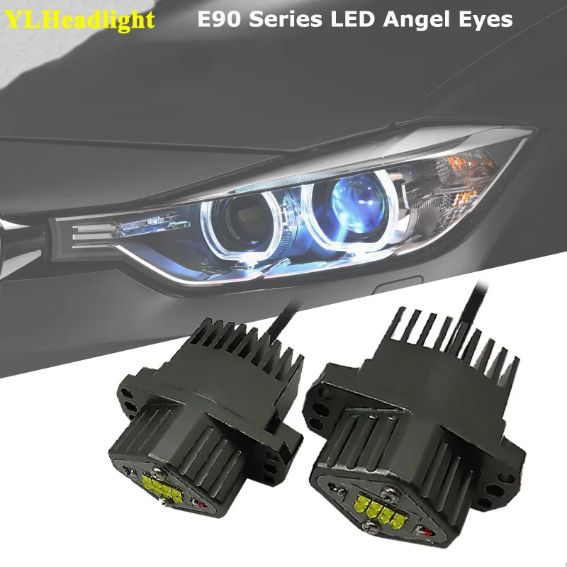 YLHeadlight 2X40 Вт E90 E91 светодиодный Ангельские глазки Halo Кольцо лампы габаритный