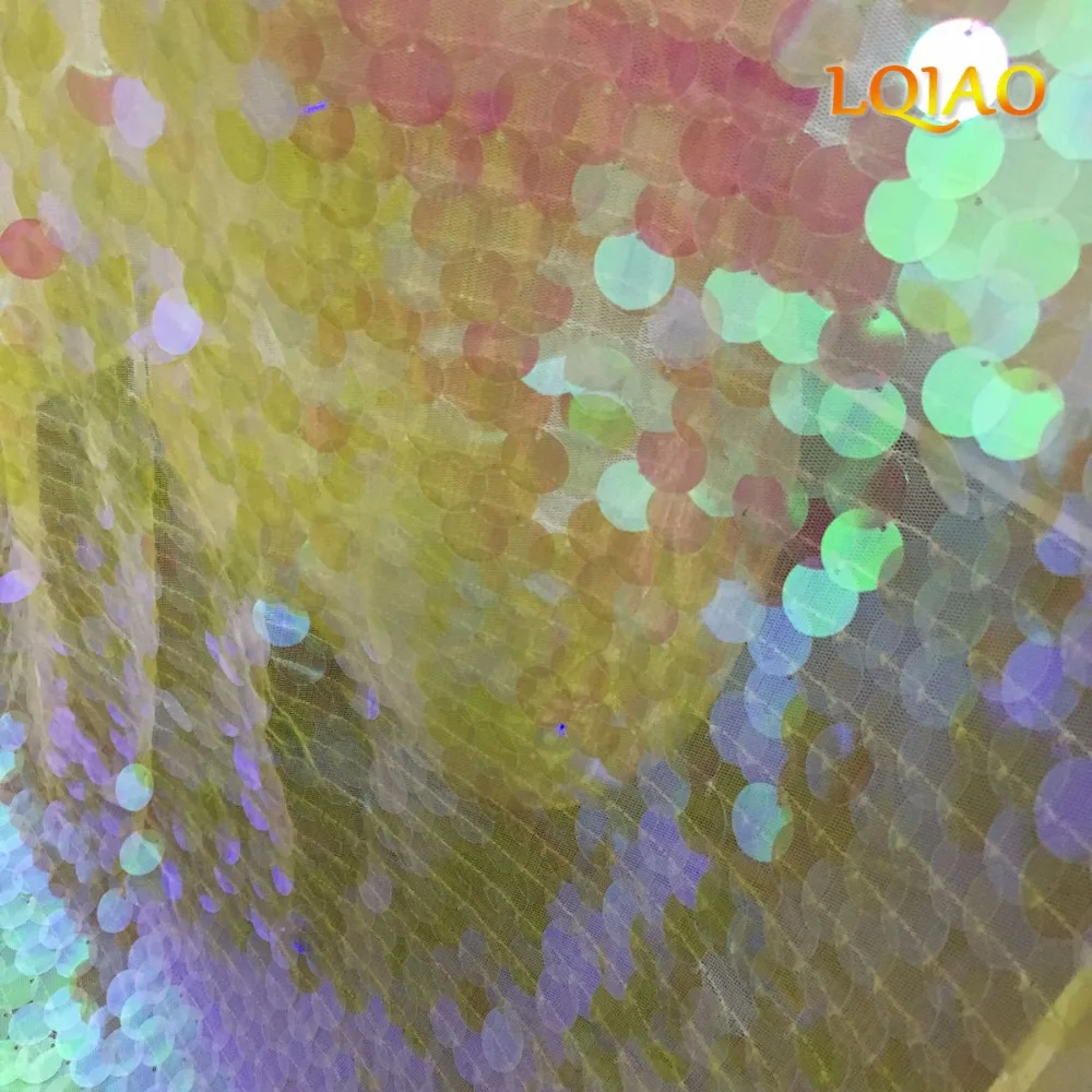 Changed White Sequin Fabric-002