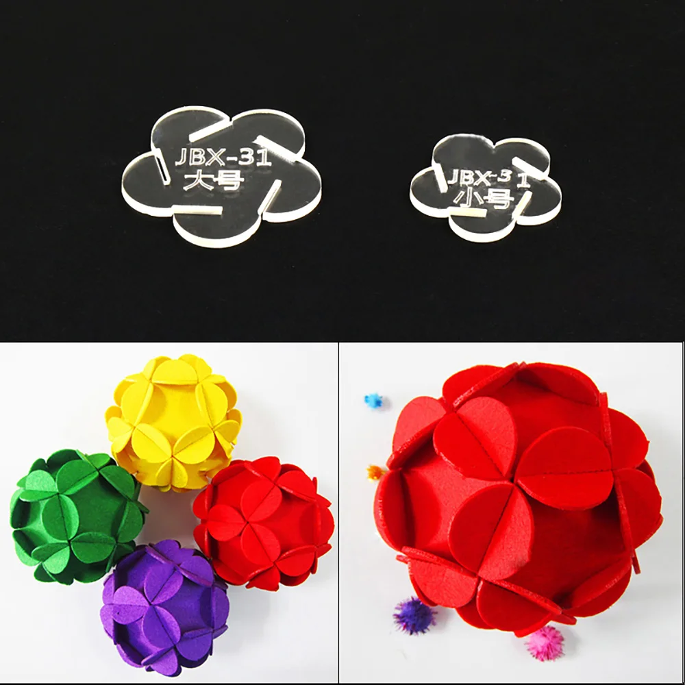 

Hydrangea Ball Hanging Pendant Paper Pattern Paper DIY Hand-made Leather Acrylic Template Leathercrafts Tools Template for Decor