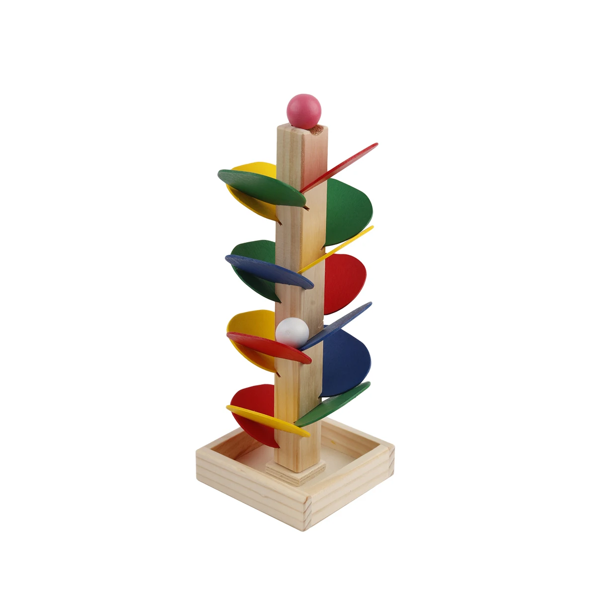 Wooden Tree Blocks Marble Ball Run Track Game Children Baby Montessori Model Building Wood Toys Educational Intelligence | Игрушки и