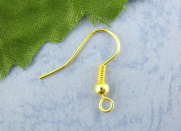 

DoreenBeads Zinc metal alloy Earring Components Earring Findings Twist Gold color 18.0mm( 6/8") x 19.0mm( 6/8"), 70 PCs