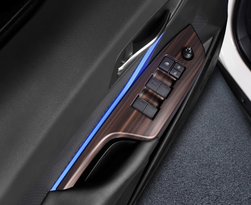 Для Toyota C-HR CHR синий ABS аксессуары встроенный в дверь автомобиля Регулятор Подъема Окна крышка отделка 4 шт