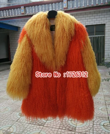 Женская пляжная шерстяная овечья Меховая куртка с отворотом, короткое пальто, модная теплая куртка, Монгольская овечья шуба, женская верхняя одежда с сиутским воротником - Цвет: as picture