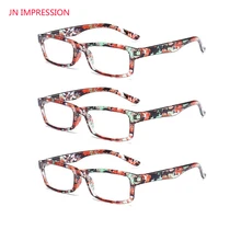 3 шт., цветочные очки для чтения с полной оправой из смолы, женские очки для дальнозоркости, очки 1,25 1,75 Gafas De Lectur