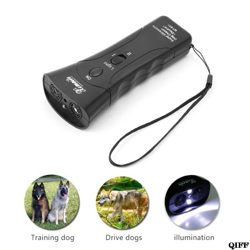 

Dropshipping Ultrasonic Dog Chaser Stop Aggressive Animal Attacks Repeller Flashlight APR28
