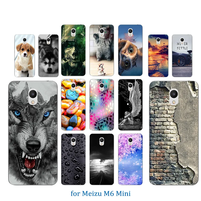 Для Coque Meizu M6 Mini мягкие ТПУ чехлы для телефонов 5 2 дюйма Shell Meilan 6 Силиконовая Защита