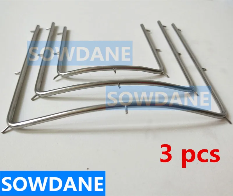

3 Pcs Dental Rubber Dam Frame Dentist Instrument Tool Stainless Steel 10CM/12 CM/7.3CM Three sizes for selection