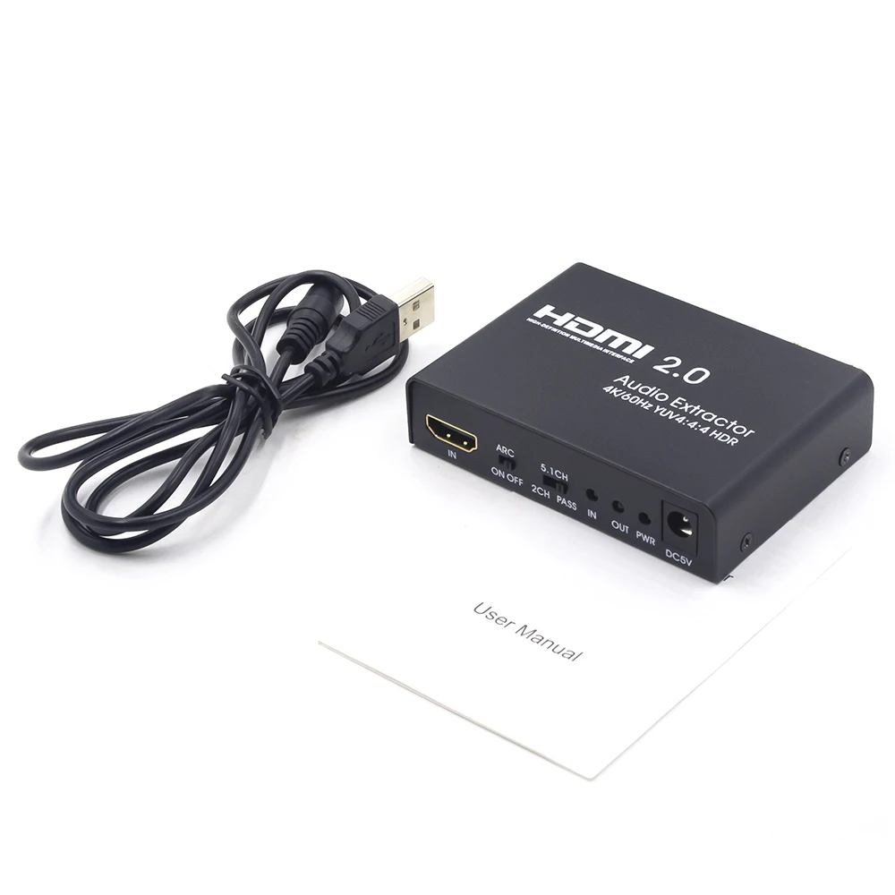 EarRise HDMI 2 0 аудио экстрактор 4K 60 Гц 5 1 ARC сплиттер к оптический TOSLINK SPDIF| |