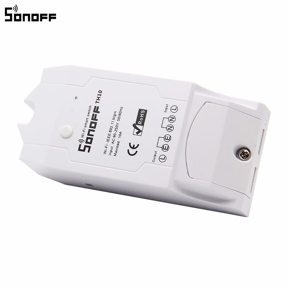 

Sonoff TH10 Wi-Fi Smart Switch 10A 2200W Wireless Switch Smart Home Automation Modules With Temperature Sensor Humidity Monitor