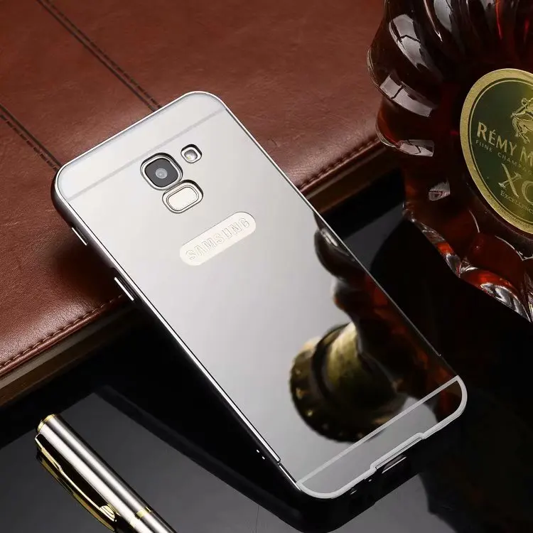 Для Hoesje Samsung J6 2018 чехол Алюминиевый металлический бампер рамка акриловая задняя