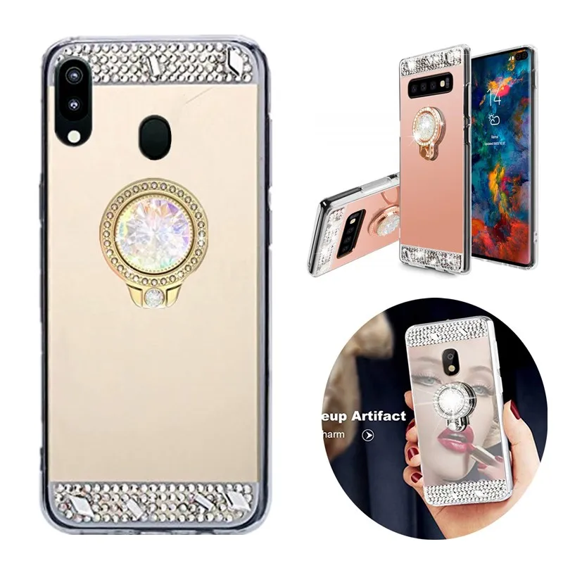 Мягкий Блестящий зеркальный блестящий чехол для телефона Samsung Galaxy M20 M205F M10 SM-M105F