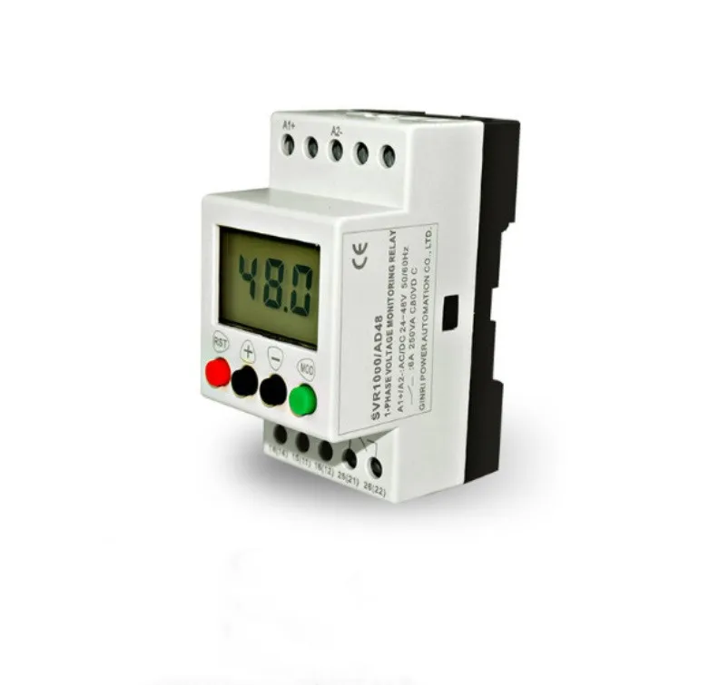 SVR1000/AD48 LCD Однофазные AC/DC 24 ~ 48V реле для контроля перенапряжения/низкого