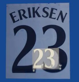 UCL SON NAMESET KANE ERIKSEN LUCAS Nameset печать Сделай Сам Пользовательский ярлык DIY любой номер футбольная нашивка значок - Цвет: HOME ERIKSEN 23