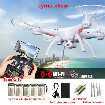 syma x5sw RC Drone Quadcopter with wifi fpv Camera Headless 2.4G 6-Axis Real Time RC Helicopter Quad copter Toys syma x5sw RC Drone Quadcopter with wifi fpv Camera Headless 2.4G 6-Axis Real Time RC Helicopter Quad copter Toys
