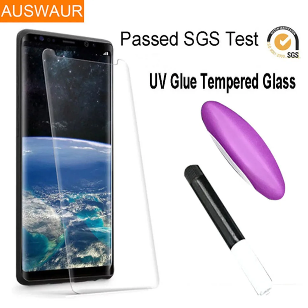 UV Tempered Glass Screen Protector For Samsung Galaxy S8 Note 8 9 Nano UV Glue Glass For Samsung S8 S9 Plus S7 Edge Film