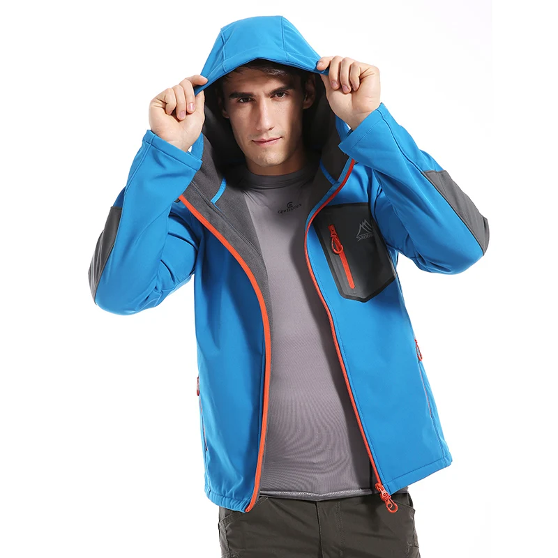 SAENSHING, водонепроницаемая флисовая куртка для мужчин, термальная куртка для кемпинга, походная куртка для улицы, дышащая ветрозащитная спортивная куртка для мужчин