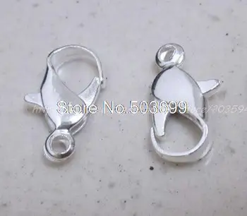 

1000Pcs Silver Plated Metal Lobster Clasps 12mm