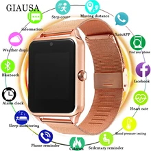 Модные Смарт-часы GT08 Plus с металлическим ремешком Z60 Bluetooth наручные Смарт-часы с поддержкой sim-карты TF Android и IOS часы Pk Q9