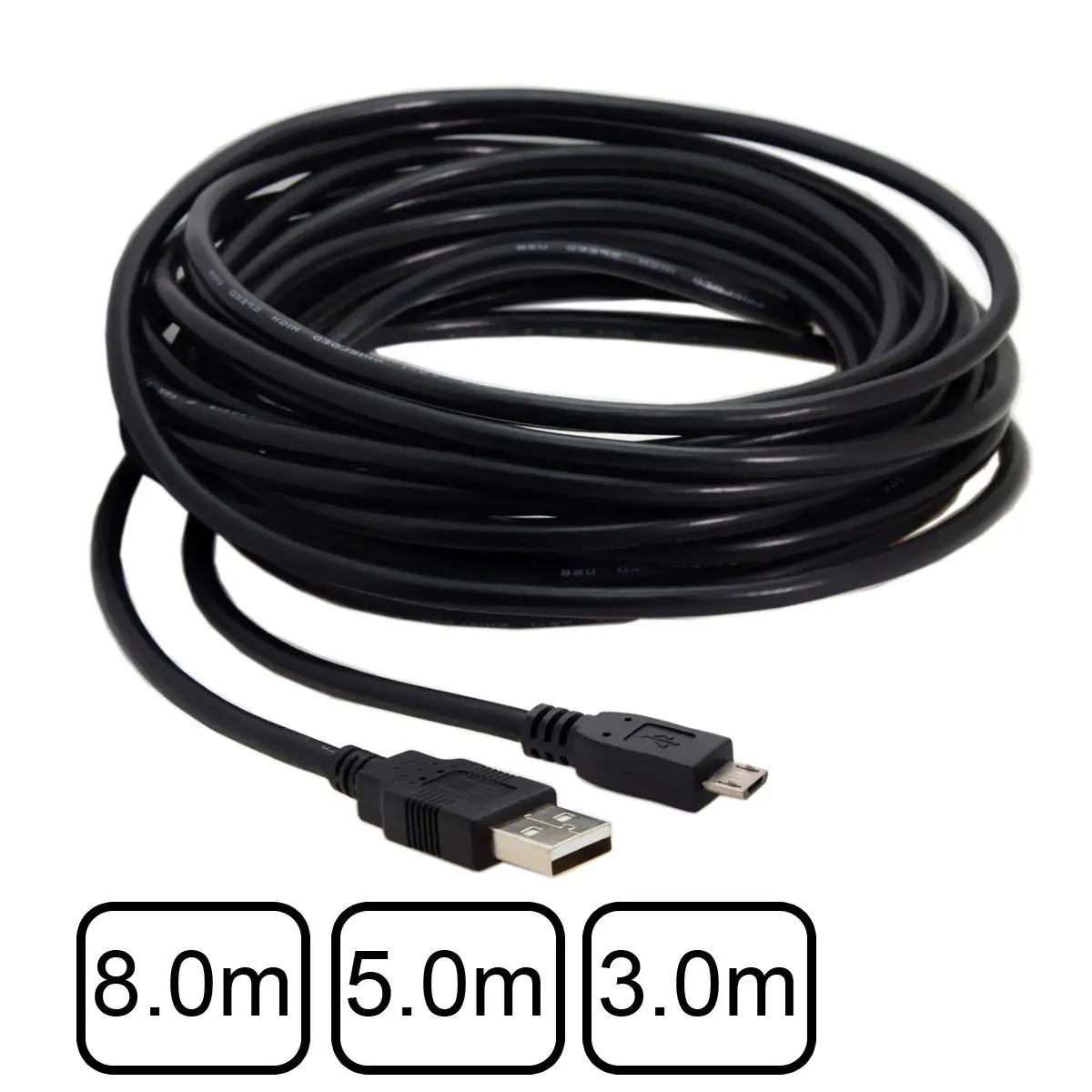 Кабель 8m 5m 3m Micro USB 5Pin к 2 0 Мужской кабель для передачи данных планшета и сотового