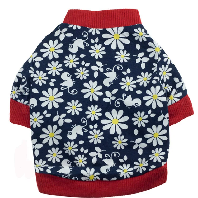 New flower Pattern dog T Shirt Pet Dog jacket roupa de cachorro grande