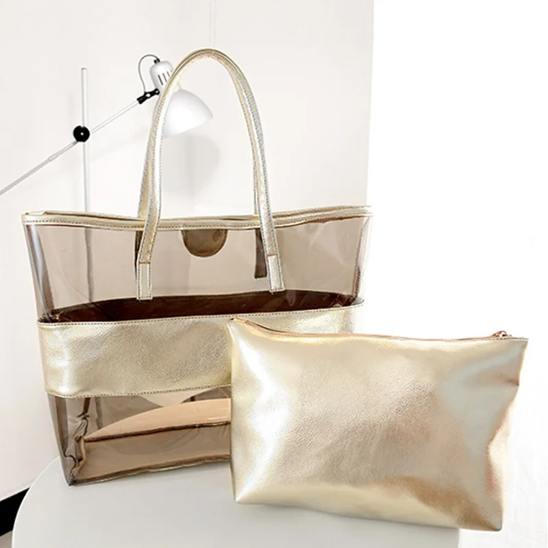 

2018 New Fashion High Capacity Women Lady Shoulder Bag Transparent Fashion for Mobile Phone Beach Money LBY2018