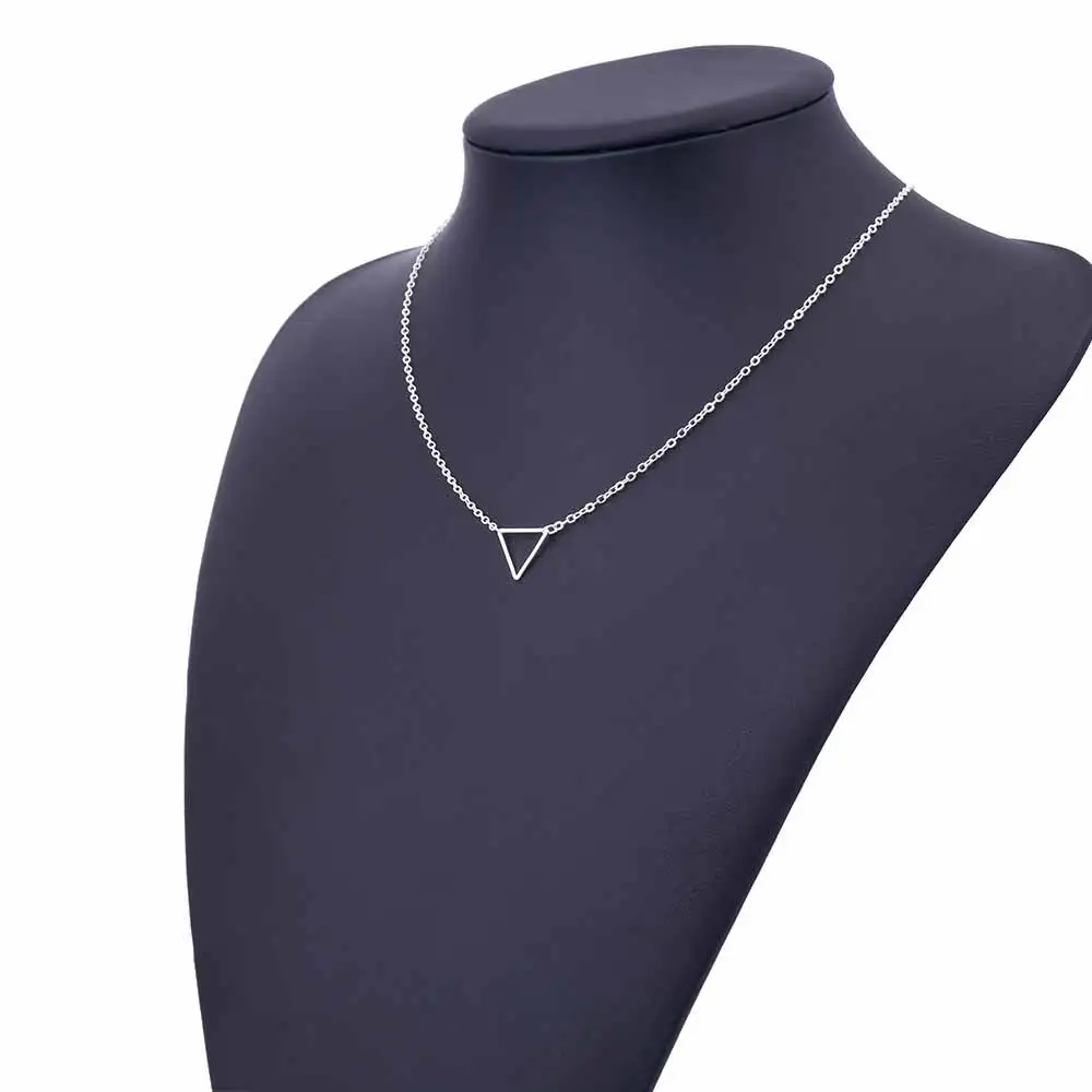 Очаровательное ожерелье Металлические ожерелья с треугольными подвесками Дамский подарок