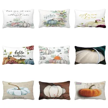 

Halloween Pillows Cover Waist Throw Cushion Rectangle Cotton Blend Pillowcovers Soft Home Bed Pillowcase 50*30cm #M