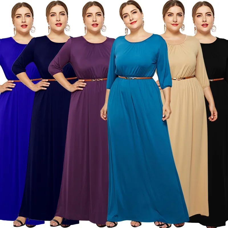 

M-3XL Size Large Size Dresses for Women Spring and Summer Maxi Dress Is Long Multi Colors for Choice Dress