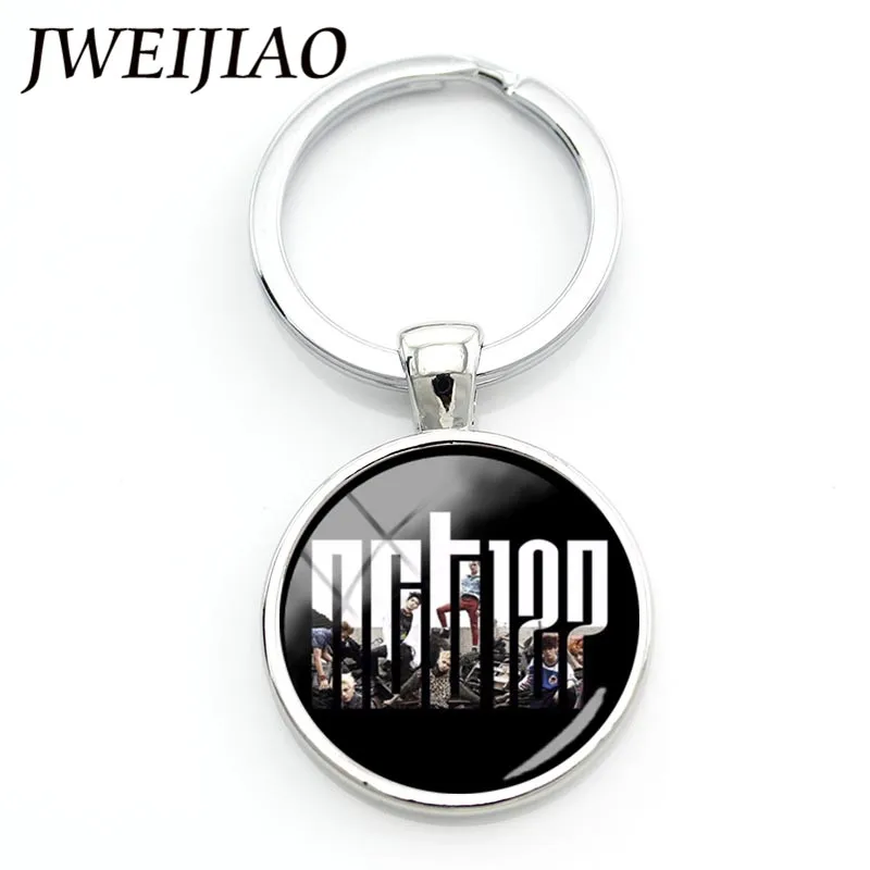

JWEIJIAO KPOP NCT 127 NCT127 LIMITLESS Album Photo Keychain 2018 Custom Glass Dome Photo Card Photocard Key Ring Chain BTS100