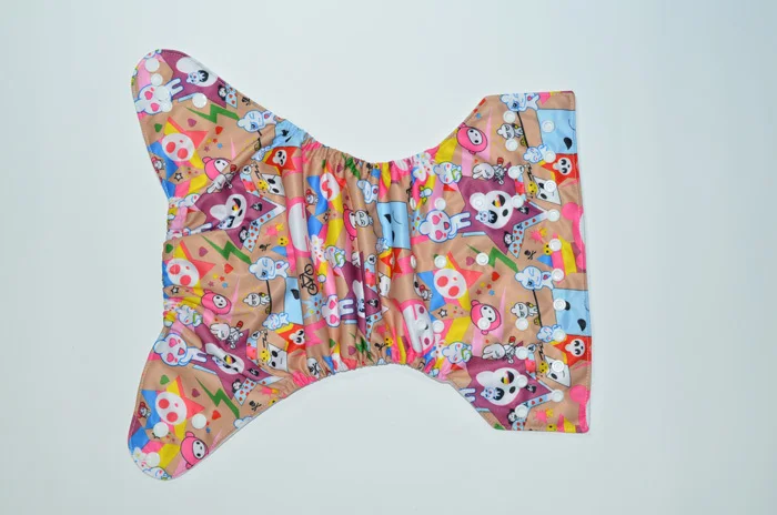 Adorable Fox Doll Print Washable Baby Cloth Diaper Nappy with 1PC Microfiber Insert FT77