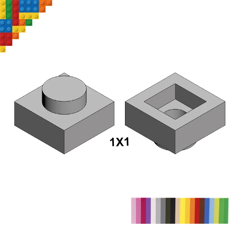 

Wholesale 100pcs/lot Building Blocks Spare Parts 1X1 Brick DIY play Compatible with Logo Blocks Toys Accept Dropshipping Order