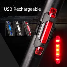 Портативный USB Перезаряжаемые велосипед хвост сзади безопасности Предупреждение светильник хвост светильник супер яркий светодиодный светильник Водонепроницаемый безопасности велосипед светильник