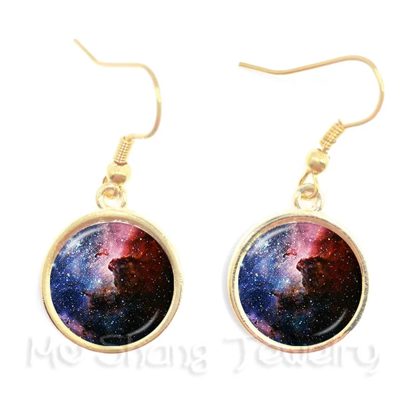 Nebula Space Earrings Astronomy Geek Sci-fi Science Galaxy Space Glass Dome Pendant Earrings Gift For Girl Friends - Image 3