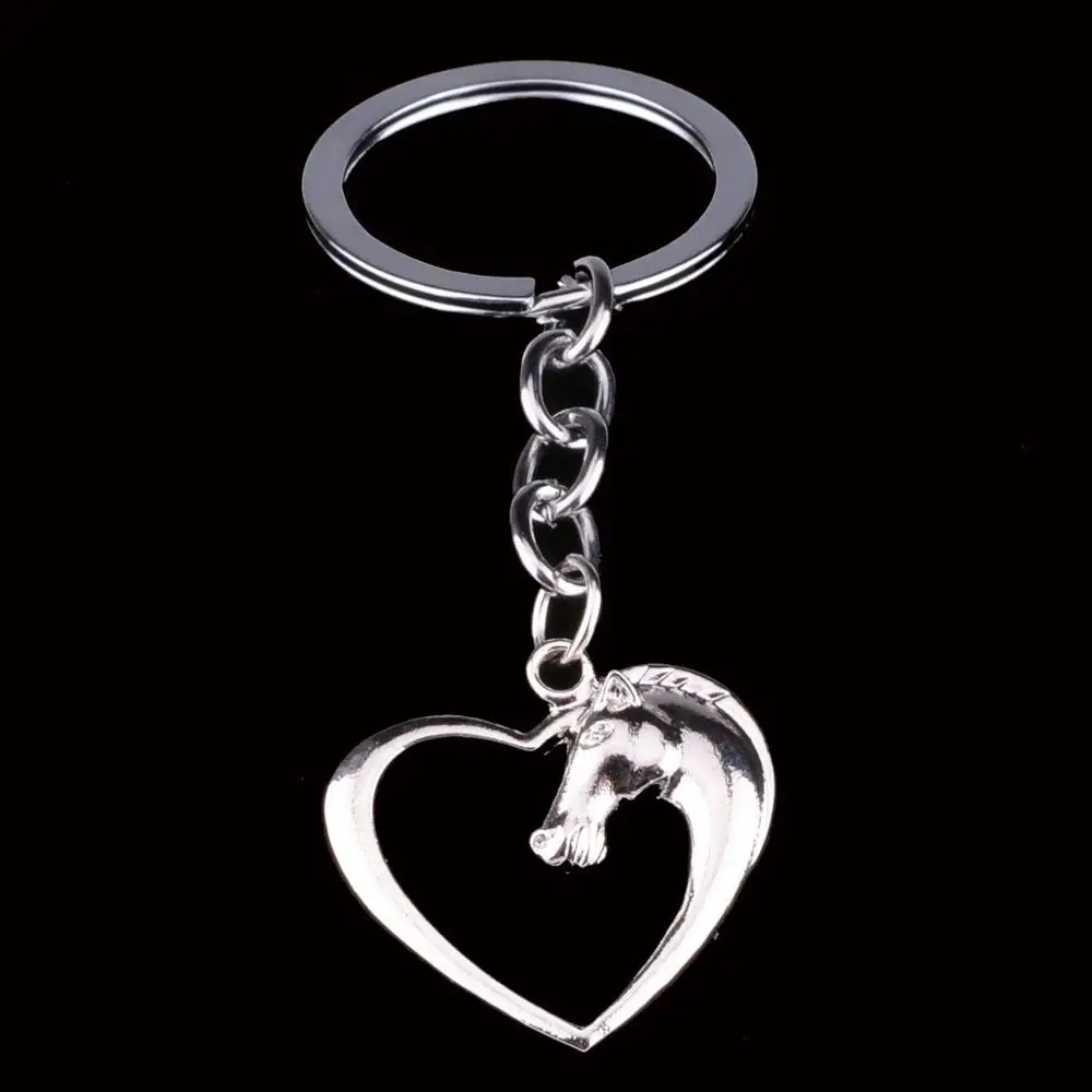 Модный браслет с очаровательными лошадками цепь с подвеской в виде сердца браслеты друг Семья Любовь Свадебная вечеринка аксессуары брелоки подарки - Окраска металла: Heart Horse Head 33