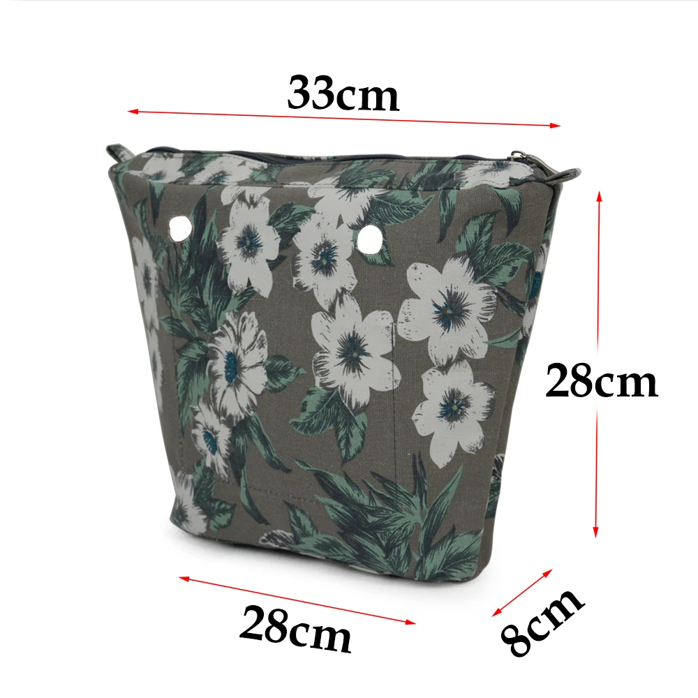 TANQU New Colorful Waterproof Inner Lining Insert Zipper Pocket for Mini Obag Canvas  Inner Pocket for O Bag