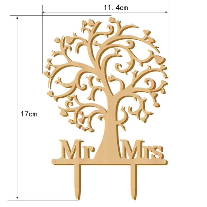 Mr and Mrs деревянные буквы торт Топпер любовь птицы дерево Топпер Свадебные украшения деревянные топперы для свадебного торта DIY аксессуары