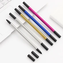 Творческий Двойной глава гелевая ручка 0,5 мм черный синий заправляемая ручка для студентов пружина для ручек школьные принадлежности канцелярские принадлежности