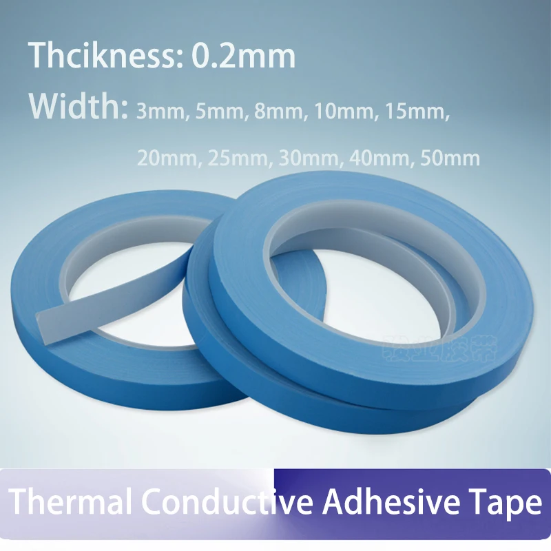 

Length 25m Transfer Double Side Thermal Conductive Adhesive Tape for High Power LED Module Chip PCB Heatsink CPU Heat Conduct