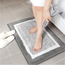 

Bath Mat Absorbent Bath Mats Bathroom Polyster Bath Rug Anti-Slip WC Mat Ultra Soft Bathroom Rug 2 Sizes Carpet Bathroom