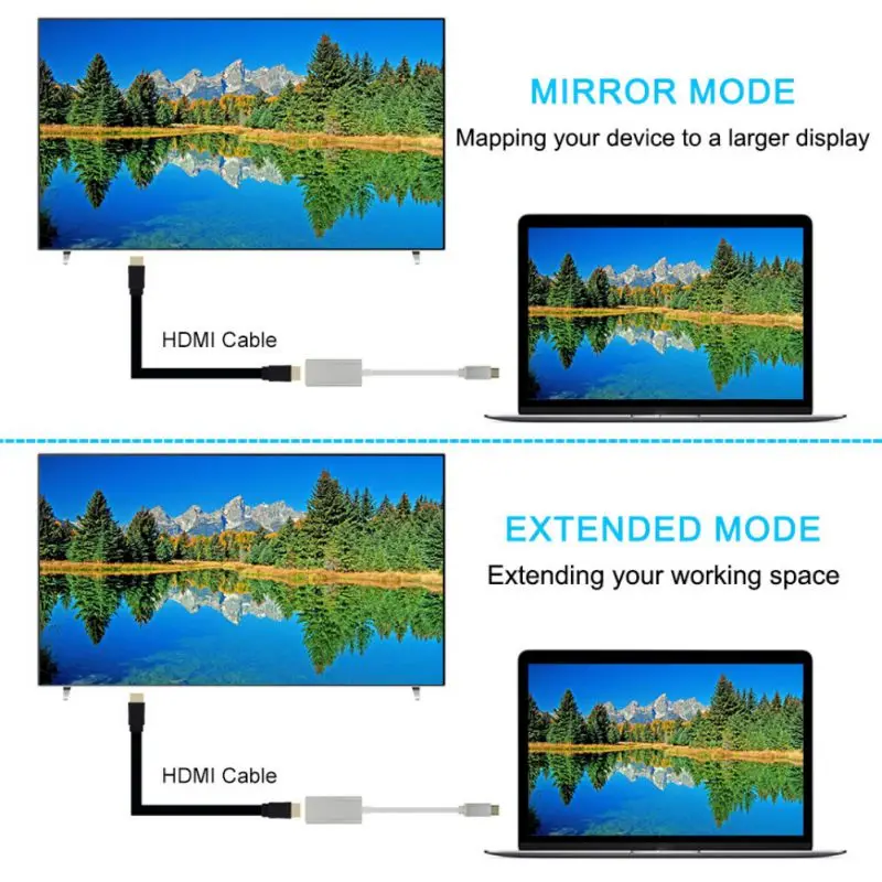 USB 3. 0 Type C HDMI адаптер HDTV 4K конвертер Поддержка Windows 10/3 1/8 Mac OS Chrome для ПК ноутбука