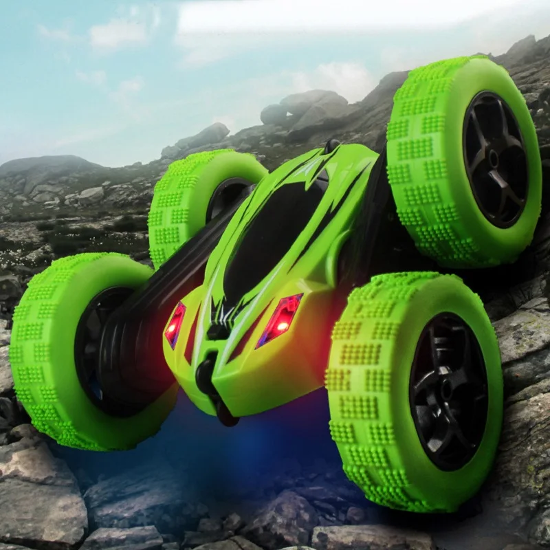 1/28 2 4 г RC Stunt Car игрушки удаленного Управление Off Road Электрический Race Двусторонняя