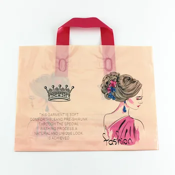

2018 New Style Wholesale 50pcs/lot 33x25+7cm Princess queen crown Gift Packaging Bags With Flower Plastic New Year Gift Bags