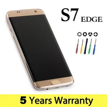 Супер ЖК-дисплей для samsung S7 Edge Lcd G935F 5,5 дюймов дисплей для samsung S7 Edge дисплей сенсорный экран для Galaxy S7 Edge