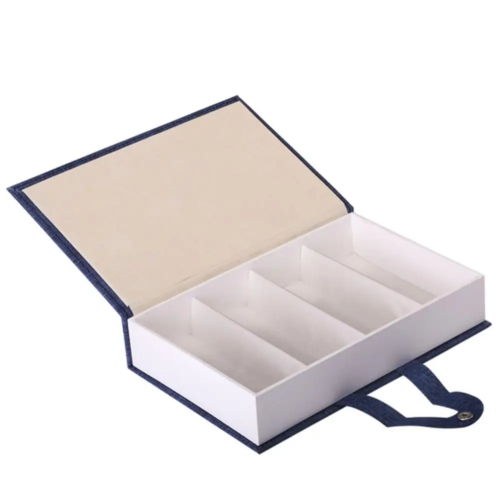 

4 division glasses display storage box Imitation Leather Glasses Display Case Storage Organizer Collector cosmetics @10