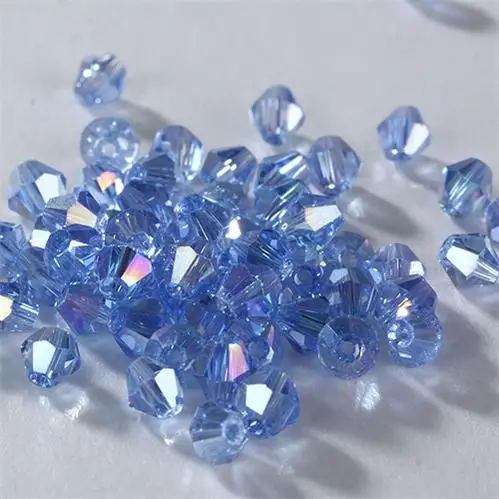 

1000pcs 4mm Bicone 5301 Austria Crystal Beads Glass Beads Loose Spacer Bead for DIY Jewelry Making.Light blue AB