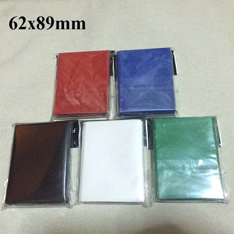 

100pcs 62x89mm colorful Japanese small size Board Game Cards Sleeves Barrier Card Protector for Yu-Gi-Oh! cards sleeve TCG cards